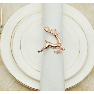 Classique or renne rond de serviette porte-serviettes de luxe qualité métal matériel ronds de serviette par Royal Home Collection fournitures - Product Image 1