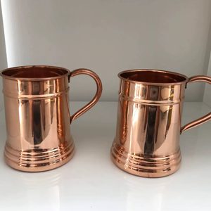 Tasses à Moscow Mule en cuivre pur, tasses en cuivre faites à la main en gros, tasse en cuivre avec poignée, tasse en cuivre martelé vintage, tasse à cocktail en cuivre - Product Image 3