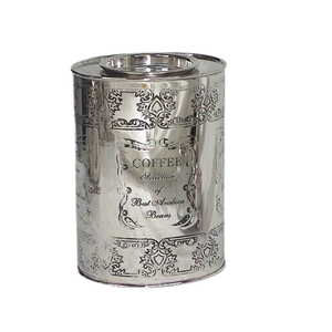 Vintage Style Custom Logo Handcrafted Metal Coffee <b>Tea</b> Storage <b>Canister</b> Hinged Lid Durable BPA Free Food Container - Product Image 1