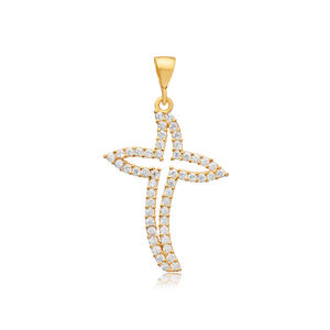 Croix minimaliste religieux CZ 925 pendentif en argent bijoux à breloque bijoux fins en gros bijoux artisanaux - Product Image 3