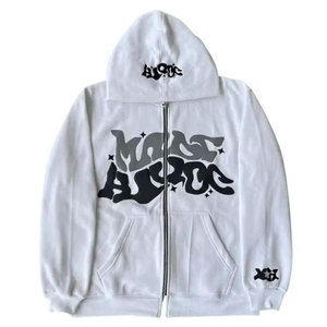 Sudadera con capucha de dos colores de algodón 100% para hombre, sudadera técnica bordada de lana de invierno, bolsillo sólido de ajuste holgado - Product Image 6