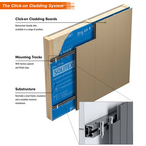 Panneaux muraux étanches de haute qualité Modèles de revêtement de revêtement en aluminium aspect <span class=keywords><strong>bois</strong></span> pour villa extérieure - Product Image 5