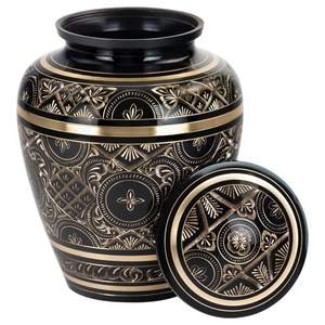 Urna de cremación de recuerdo de latón para cenizas, urna de latón gris plateado, tamaño de recuerdo, cremación de 2,75 pulgadas de alto - Product Image 2