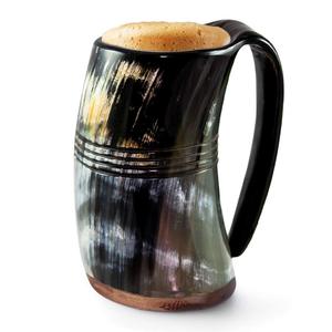 <b>metal</b> Authentic Viking Warrior Hand Engraved Horn Mug 100% Authentic Polished Beer <b>Tankard</b> Animal Free Personalization <b>metal</b> - Product Image 1