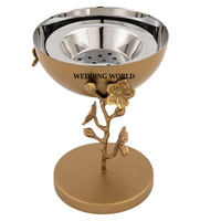 Quemador de incienso decorativo para el hogar de la mejor calidad Bakhoor de Metal martillado con acabado dorado, tamaño personalizado, Metal de lujo Mubkhar