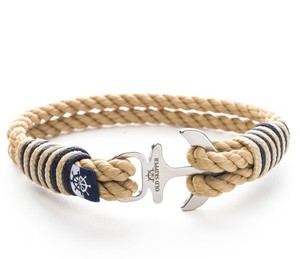 สร้อยข้อมือเชือกเรือเดินสมุทรคุณภาพพรีเมียมพร้อมห่วงยึดแบบสมอ - Product Image 2