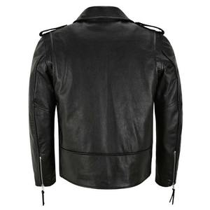 Custom Designed Men's Winter Motorcycle Jacket Warm PU Leather Outwear with Stand Collar and Multi-Pockets - Product Image 4