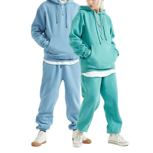 Conjunto de 2 piezas unisex para hombre y mujer, pantalones de chándal en blanco y Jersey con cremallera, Sudadera con capucha, logotipo personalizado, ropa de calle polar, chándales - Product Image 4