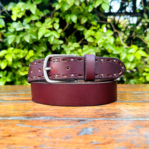 Nouvelle ceinture en cuir cloutée sur mesure 2025 avec boucle en alliage de zinc, largeur 35 mm, pour hommes et femmes, finition haut de gamme, ceinture de luxe - Product Image 1