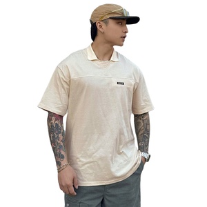 เสื้อโปโลสีเบจเรียบง่ายสำหรับผู้ชายสำหรับฤดูร้อน - Product Image 1