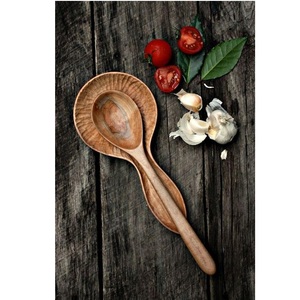 Cuchara de madera de alta venta, cuchara decorativa en forma de cuchara, tenedor para el hogar, Cocina, Restaurante, adorno de regalo de boda - Product Image 2