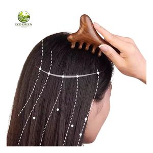 Peine de Masaje de Madera Natural Tradicional Hecho a Mano con Logotipo Personalizado, Herramienta Portátil de Gua Sha para el Cuidado de los Pies, para el Hogar y Viajes - Product Image 6