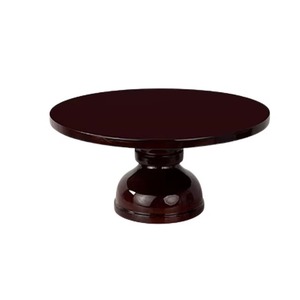 Base para Pastel de Metal Recubierta de Borgoña con Superficie Plana Lisa Antiadherente Hecha a Mano para una Alineación Precisa y Estabilidad al Glasear - Product Image 5