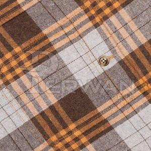 Camisas de franela de manga larga de algodón de talla grande antiarrugas con logotipo personalizado al por mayor para hombre con botón a rayas pantalla de ajuste Extragrande - Product Image 4