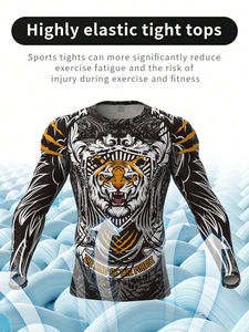 Vente en gros de haute qualité à manches longues Design personnalisé à manches courtes Rash Guard Compression unisexe Gym Wear Protection solaire pour adultes - Product Image 4