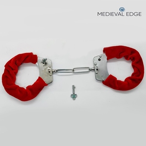 Menottes pour jeu de rôle dramatique, jouets sexuels BDSM, menottes de bondage réglables en peluche métallique, menottes de cheville pour couples - Product Image 2