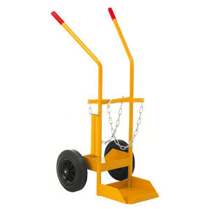 Carretilla Industrial Amarilla de Dos Ruedas KM145845 para Transporte Fácil de Botellas - Product Image 1
