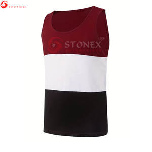Camiseta sin mangas de mezcla de poliéster/algodón transpirable para hombre de calidad superior superventas - Product Image 2