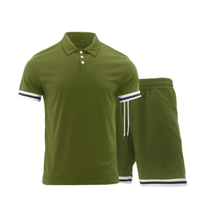 Camisetas y pantalones cortos informales para hombre, polos para hombre, conjuntos de dos piezas para hombre, conjuntos de moda de verano 2025, algodón Premium - Product Image 1