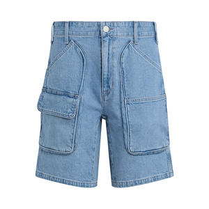 Short en jean délavé à l'acide pour hommes, logo personnalisé, étiquette privée, broderie, impression, service OEM, options de vente en gros en vrac - Product Image 1