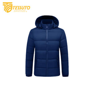Veste matelassée à capuche unisexe High Street Logo avant Polyester teint uni d'hiver écologique et imperméable Style Premium - Product Image 2