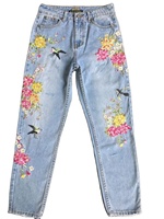 Pantalon cargo vintage grande taille respirant pour femme, longueur cheville, fermeture éclair, denim doux