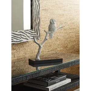 Sculpture d'oiseau en métal artisanale, décoration d'intérieur, qualité export premium, statue d'oiseau en métal, accent moderne, sculpture polie. - Product Image 5