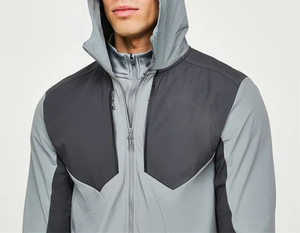 Chándal cortavientos de nailon con logotipo personalizado, ropa de calle vintage de dos piezas para correr, cortavientos conjunto con cremallera completa, chándales para hombre - Product Image 3