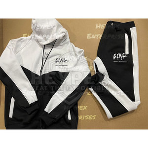 Chándal informal para correr de alta calidad para hombre, diseño estampado transpirable de secado rápido de algodón de dos piezas - Product Image 1