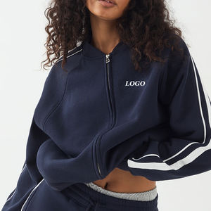 Sudadera Moderna con Raya Lateral para Mujer, Mangas Largas y Diseño de Logotipo Personalizado 2026, Textura Suave y Sensación Cómoda - Product Image 1