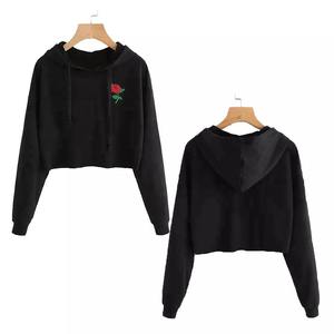 เสื้อฮู้ดสวมหัวแขนยาวทรงหลวมสำหรับผู้หญิง, เสื้อครอปพิมพ์ลายระบายอากาศได้ดีสำหรับฤดูหนาวไซส์ใหญ่พิเศษสำหรับผู้ใหญ่ - Product Image 1