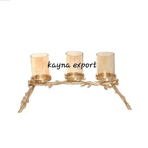 Support de bougie votive au design moderne, en métal thermolaqué, pour la décoration de la maison et les fêtes de Noël, fait main, durable - Product Image 3