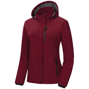 Vestes matelassées à capuche Manteau d'hiver épaissi Veste polaire moelleuse à coque souple Veste respirante à fermeture éclair complète à coque souple - Product Image 1