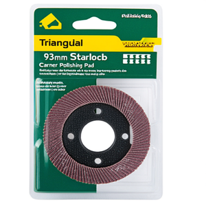 Triangular 93mm Starlock Corner <b>Polishing</b> Pad with Hook and Loop METABO - Product Image 2