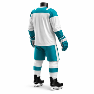 Tenue de hockey sur glace personnalisée, ensemble maillot et short sublimés, vêtements d'équipe pour adultes, fabricant OEM ODM - Product Image 4