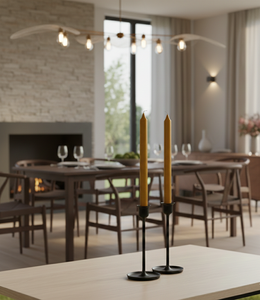 Aporta calidez y elegancia con las velas cónicas modernas – Juego de 2 – para salas de estar, dormitorios, balcones, bodas, terrazas festivas, patios y bodas. - Product Image 2