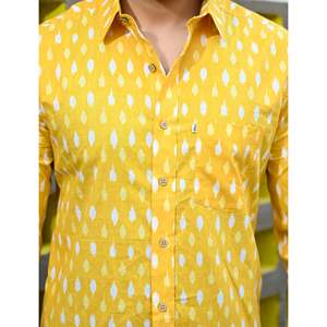 Chemise décontractée pour homme en coton imprimé à manches longues, respirante, en popeline ou tissu Oxford, motif floral ou à pois, offre ODM - Product Image 2