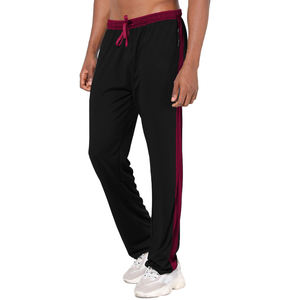 Pantalones de chándal acampanados de punto de nuevo estilo con logotipo personalizado para hombre, pantalones pesados de invierno para hombre, Pantalones rectos curvos de lana de algodón a rayas - Product Image 5