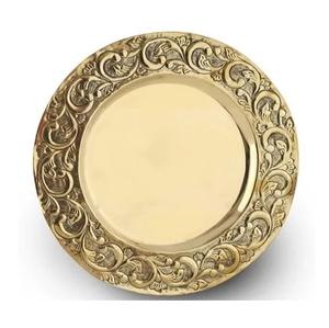 Assiette de service au look élégant pour le restaurant Bonne vente Assiette de chargeur de dernière conception de forme ronde fabriquée à la main - Product Image 4