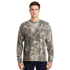 Camiseta Deportiva de Manga Corta con Estampado Personalizado de Camuflaje, de Algodón Orgánico, Estilo Urbano, para Hombre, de SPORTISH IMPEX - Product Image 1