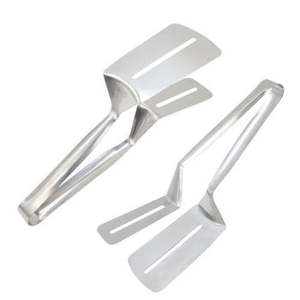 Pinzas para tostadas de diseño antiguo en acero inoxidable con acabado de pulido de espejo brillante para utensilios de hostelería y utensilios de cocina de mesa - Product Image 1