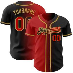 OEM personnalisé 100% polyester brodé maillot de baseball respirant vintage court jeunesse grande taille adultes joueurs de softball cousu - Product Image 4
