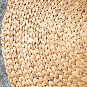 Alfombra de jacinto de agua de paja natural tejida redonda, alfombra para decoración de suelo, alfombras vintage a bajo precio - Product Image 3