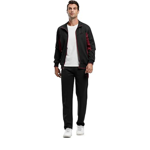 Wholesale High Quality 2-Piece Winter Casual Athletic Lightweight Four-Way Stretch Warm Full-Zip Track Suit Sets <b>Unique</b> Style - Product Image 3