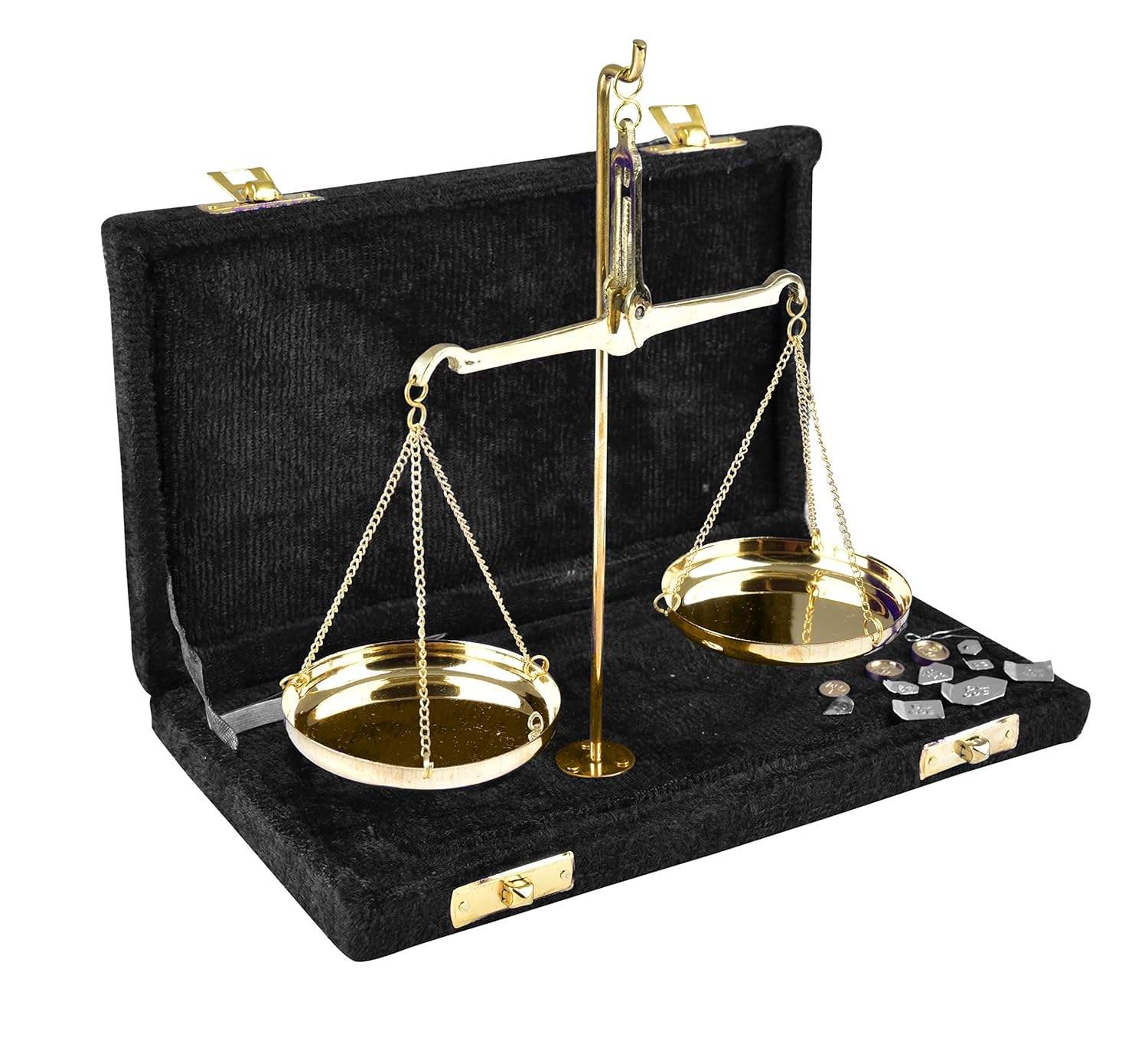 Balanza de latón a escala antigua: balanzas elegantes