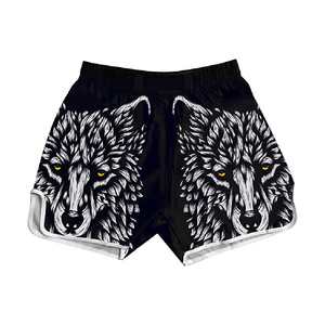 กางเกงขาสั้นมวยไทยขาสั้นสำหรับผู้ชายดีไซน์แบบกำหนดเองคุณภาพสูงขนาดพิเศษ - Product Image 2