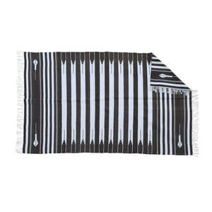 VIBRANTE APPARELS Special Hot Sale Handmade 100 % Cotton Wool Blue And <b>White</b> Area <b>Rugs</b> For Home Office Pooja Room Accessories - Product Image 3