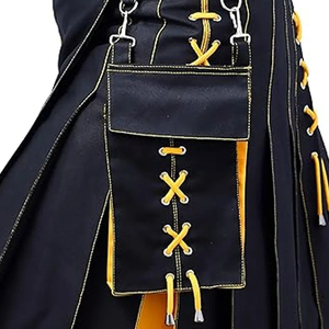 Men's <b>Tartan</b> Hybrid Fabric Kilt Expertly Crafted Traditional Scottish Design with Adjustable Waist for Weddings and Events - Product Image 5