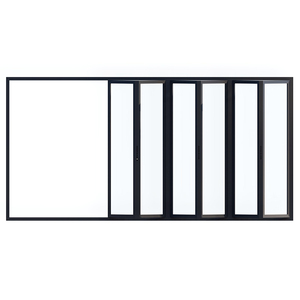 Puerta corredera plegable de vidrio para partición de balcón y patio a prueba de huracanes de estilo nórdico grande de aluminio para puerta de acordeón de casa - Product Image 3