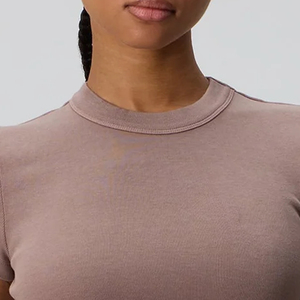 Camisetas Cortas para Mujer, Mezcla de Algodón de Alta Calidad, Ajuste Elástico, Diseño Transpirable para Mayor Comodidad / Color Sólido, Diseño Económico 2026 - Product Image 2
